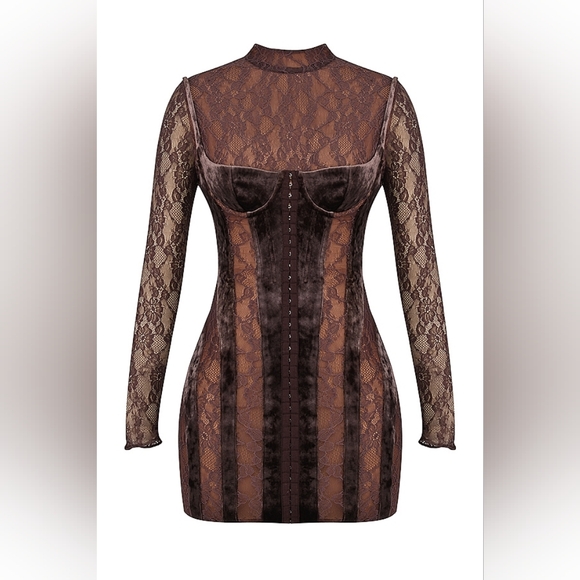 Brown Velvet House of CB 'Marica'- XL (Fuller Cup) - Picture 5 of 13